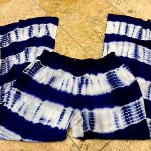 Blue and White Palazzo Pant